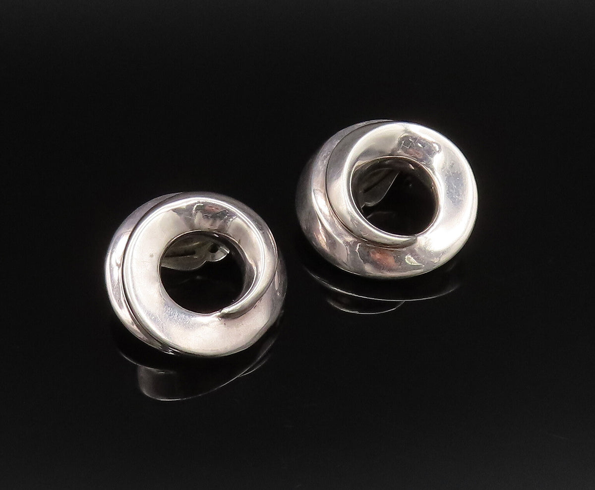 BAYANIHAN 925 Silver  Vintage Spiral Open Circle Non Pierced Earrings  EG12092
