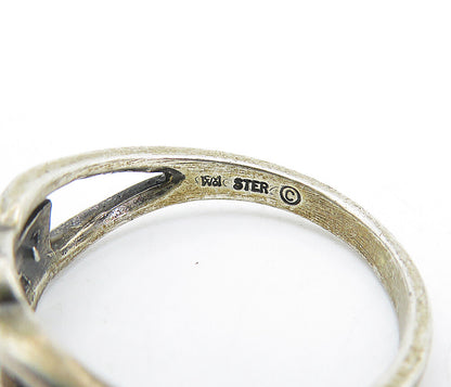 WHEELER 925 Sterling Silver  Vintage Open Celtic Knot Band Ring Sz 9  RG3903