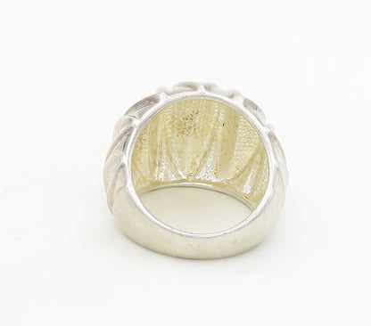 925 Sterling Silver  Vintage Shiny Concave Dome Band Ring Sz 7  RG16894