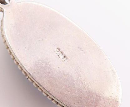 925 Sterling Silver Vintage Pendant Classic Cabochon Moonstone Charm  PT26597