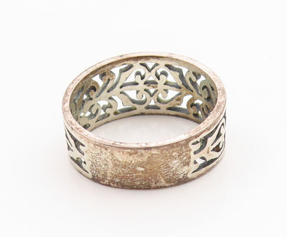 925 Sterling Silver Vintage Ring JAMES AVERY Open Scrollwork Band  Sz 8  RG35895