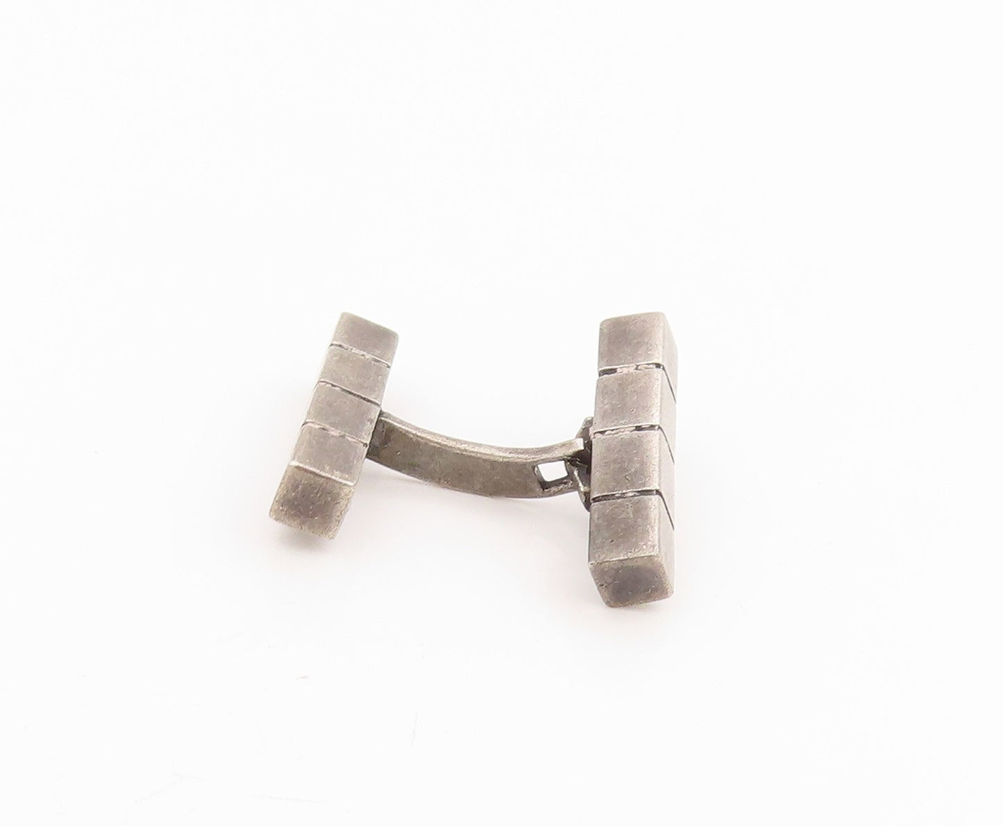 925 Sterling Silver Vintage Cufflinks DENMARK Modernist Geometric Blocks  TR4148