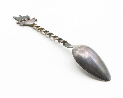 925 Sterling Silver  Vintage Dark Tone Sail Boat Twist Petite Spoon  TR1815