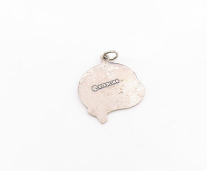 925 Sterling Silver  Vintage The Hawaiian Islands Souvenir Pendant  PT21366