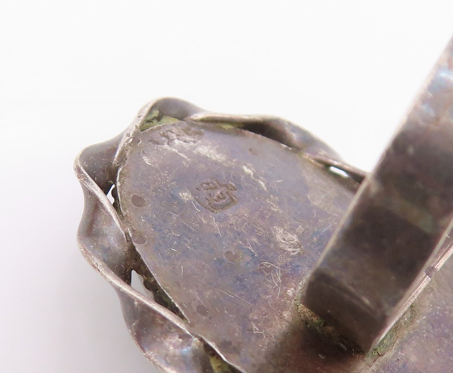 925 Sterling Silver Vintage Ring MEXICO Carnelian Halo Twisted Rope Sz 6 RG33416