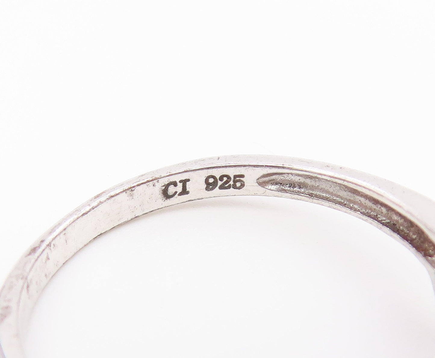 925 Sterling Silver Vintage Ring Two Tone Infinity Love Heart  Sz 6.5  RG36896