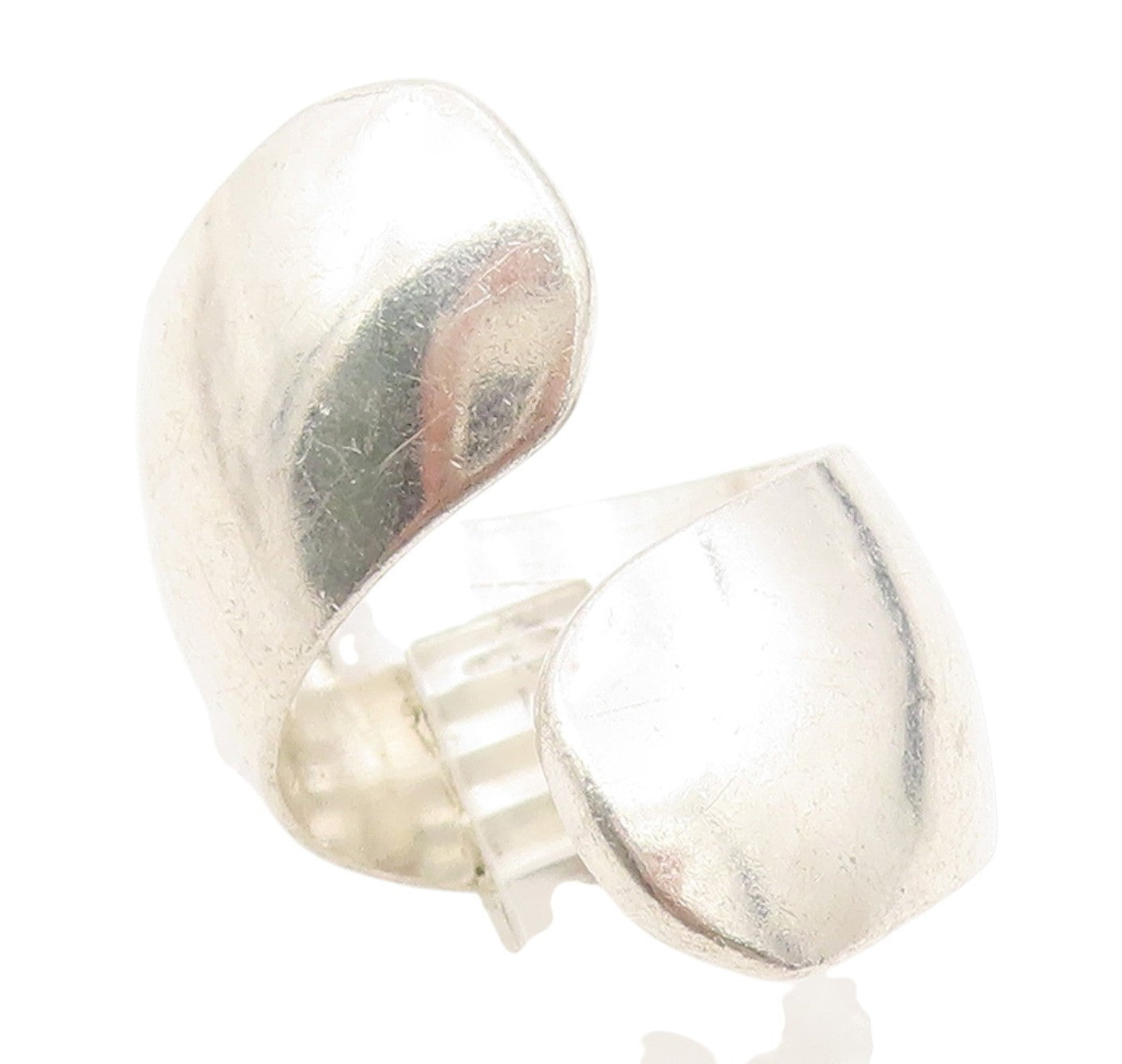 925 Sterling Silver Vintage Ring Minimalist Spiral Wrap Band  Sz 7.5  RG34512