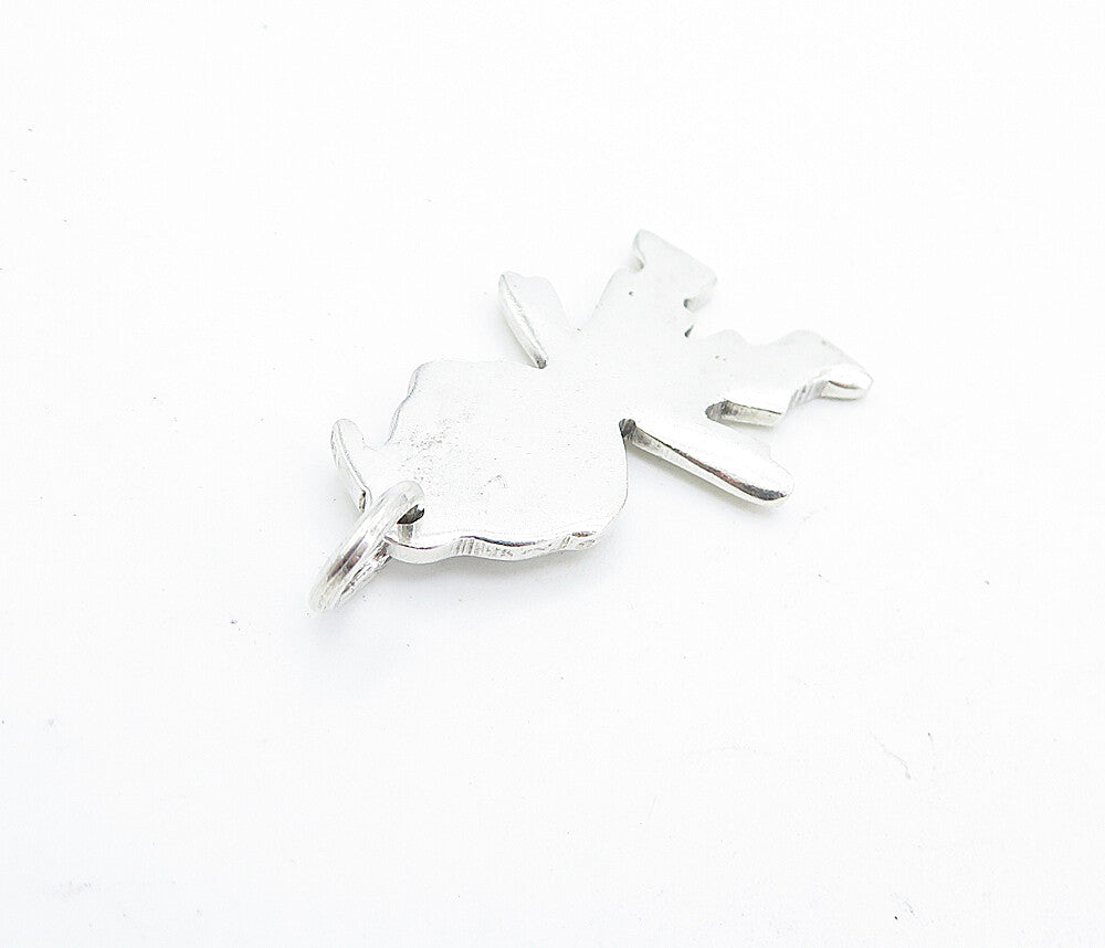 MEXICO 925 Sterling Silver  Vintage Shiny Minimalist Child Pendant  PT3594