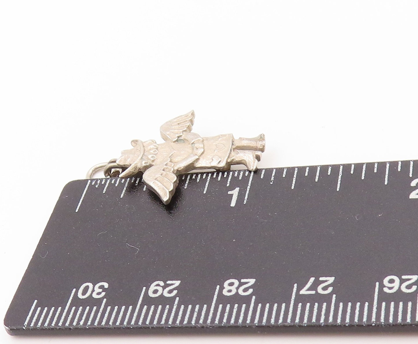 925 Sterling Silver Vintage Pendant Mini Cowgirl Angel Cutout Charm  PT24115
