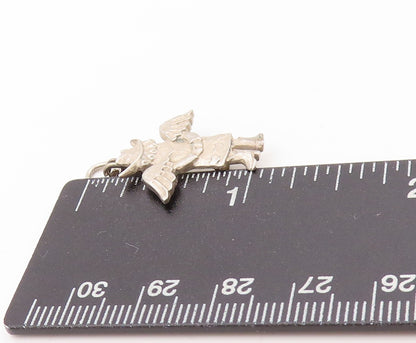 925 Sterling Silver Vintage Pendant Mini Cowgirl Angel Cutout Charm  PT24115