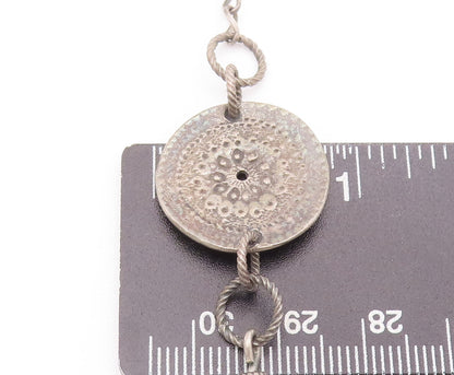 925 Sterling Silver Vintage Necklace SILPADA Etched Circular Chanie Glass NE4237