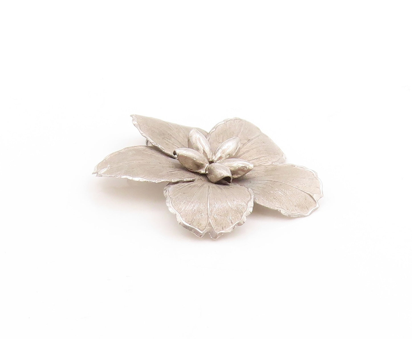 925 Sterling Silver Vintage Brooch BOND BOYD Modernist Floral Petal Pin  BP11861