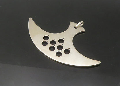925 Sterling Silver  Vintage Cutout Detail Smooth Drop Pendant  PT18182
