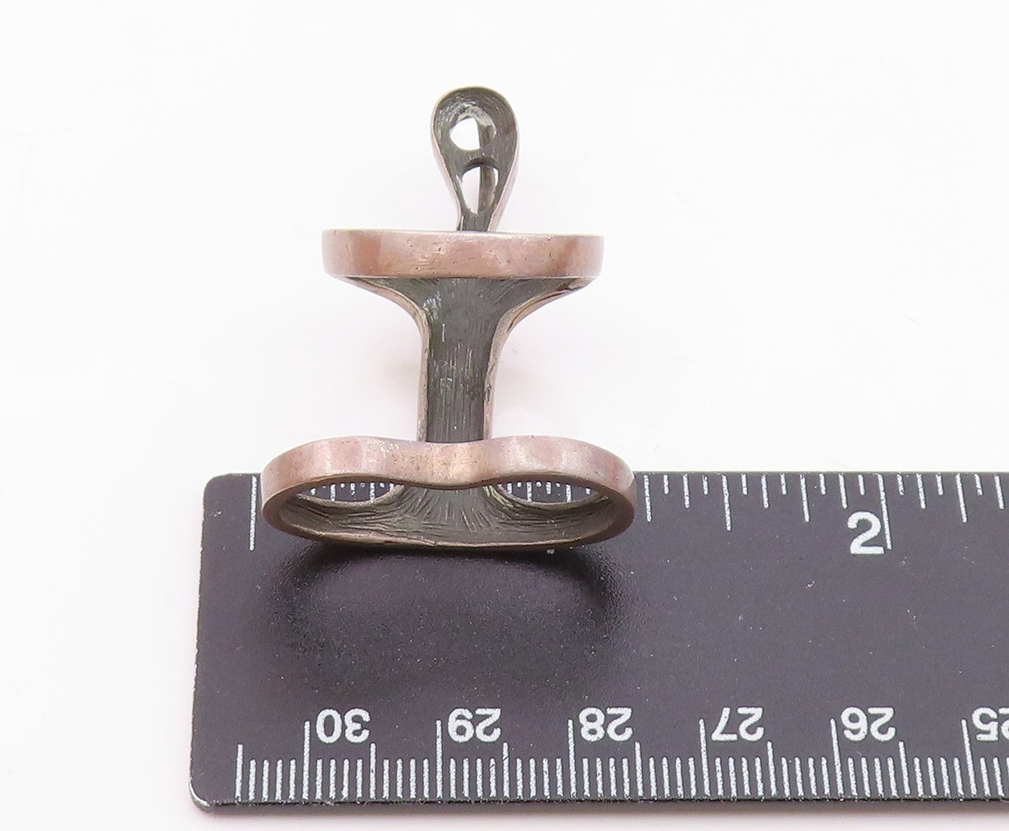 925 Sterling Silver  Vintage Modernist Yoga Meditation Figure Pendant  PT21447