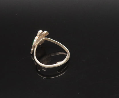 MEKA DENMARK 925 Silver  Vintage Enamel Turtle Adjustable Ring Sz 5.5  RG25865