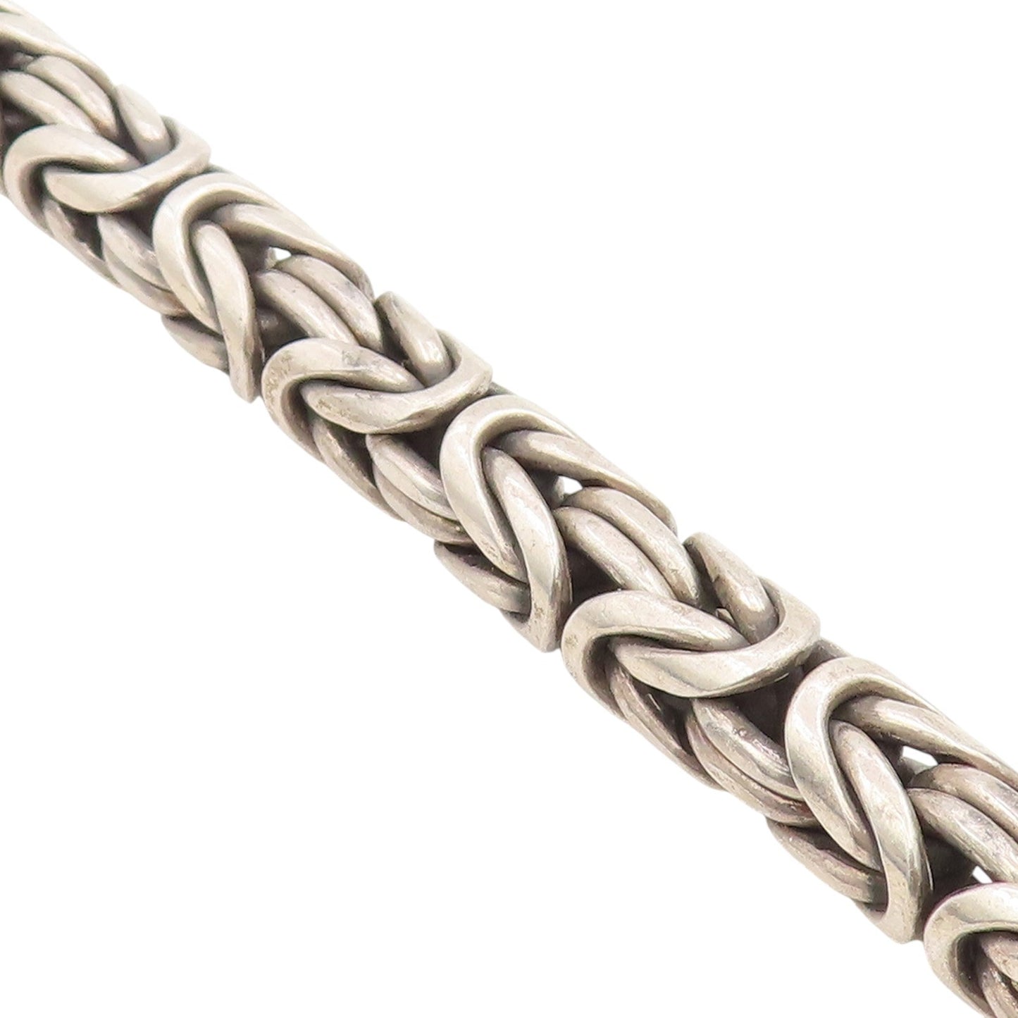 925 Sterling Silver Vintage Bracelet Solid Byzantine Link Chain HEAVY  BT11560