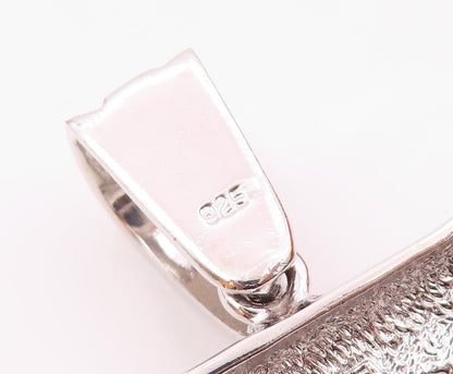 925 Sterling Silver  Sparkling Cubic Zirconia Hand Gun Motif Pendant  PT7461
