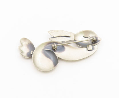 925 Sterling Silver Vintage Brooch Pin Modernist Abstract Rabbit Figure  BP12663