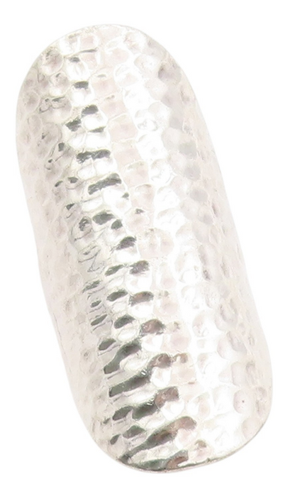 925 Sterling Silver Vintage Ring Long Hammered Warrior Shield  Sz 7.5  RG33652
