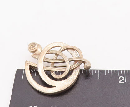 925 Sterling Silver Vintage Brooch Pin Designer Cutout Alphabet 'H'  BP11108