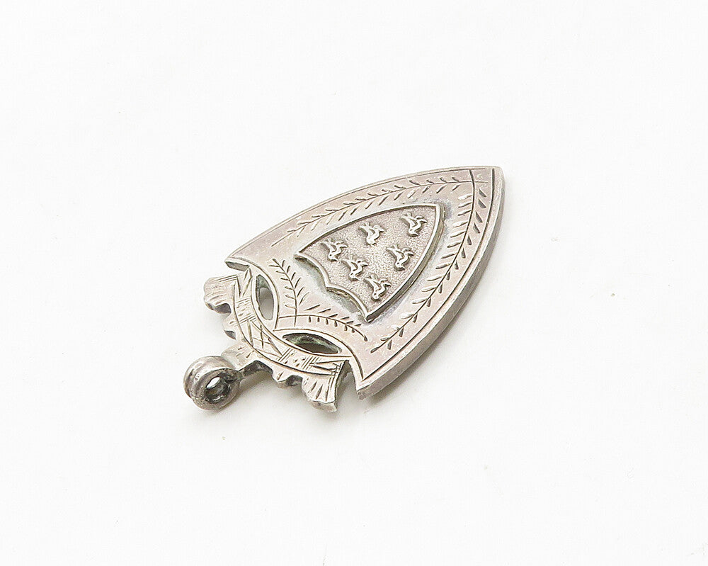 ENGLAND 925 Silver  Vintage Antique 3 Miles Youth Champ 1935 Pendant  PT15289