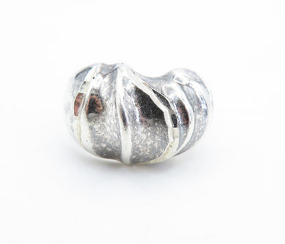 925 Sterling Silver  Vintage Shiny Sculpted Dome Round Band Ring Sz 7  RG6450