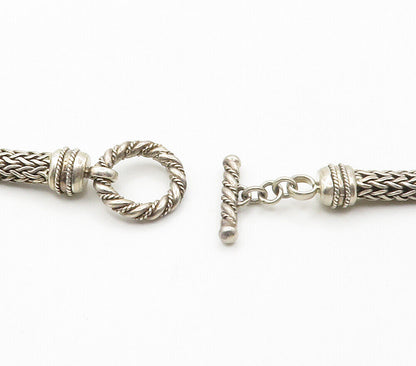925 Sterling Silver  Vintage Shiny Minimalist Wheat Link Chain Necklace NE2427