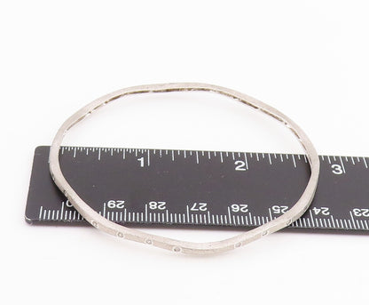 925 Sterling Silver Vintage Bracelet CZ Minimalist Elegant Wavy Bangle  BT11856