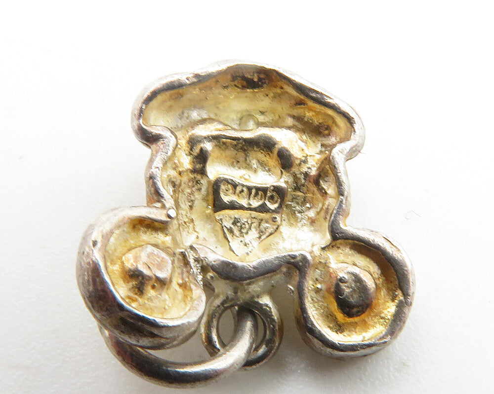 925 Sterling Silver  Vintage Petite Mickey Mouse Face Drop Pendant   PT9438