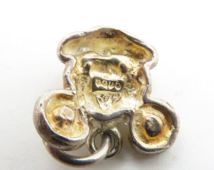 925 Sterling Silver  Vintage Petite Mickey Mouse Face Drop Pendant   PT9438