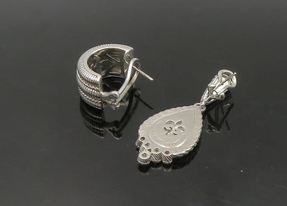 JUDITH RIPKA 925 Sterling Silver Vintage Multi Stone Lot Single Earrings EG11319