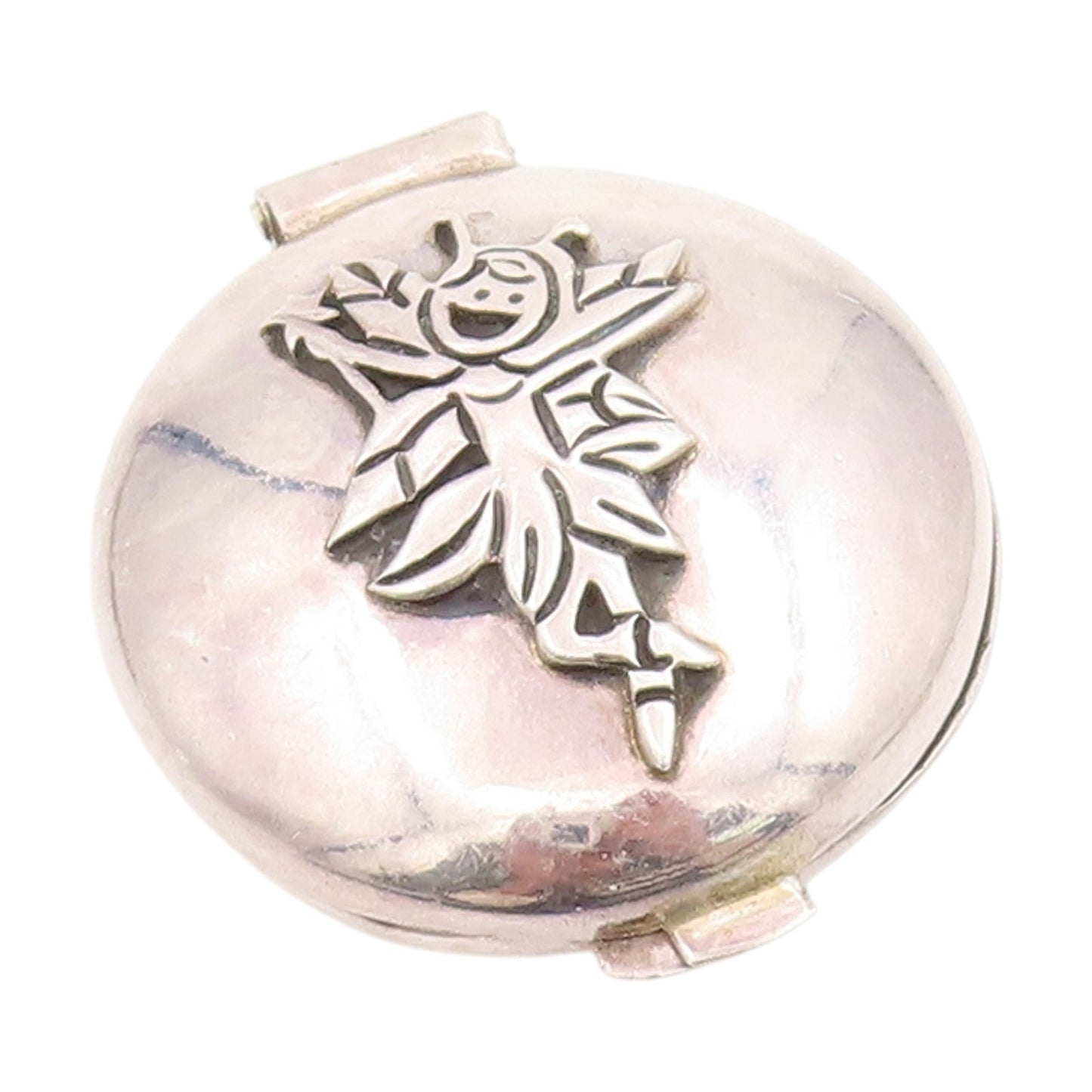 925 Sterling Silver Vintage Pill Box EMILIA CASTILLO Fairy Trinket OPENS  TR4106
