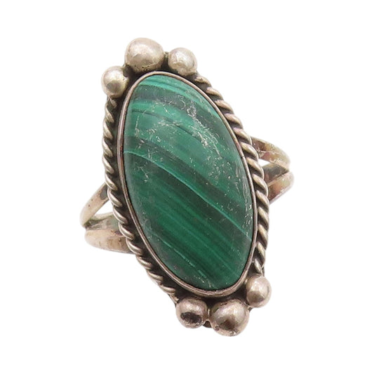 925 Sterling Silver Vintage Ring Oval Marcasite Roped Border  SZ 6  RG32079