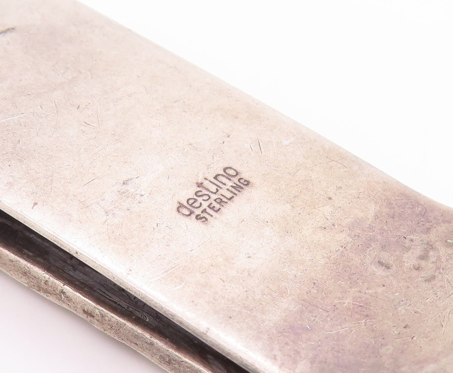 925 Sterling Silver Vintage Tie Clip RALPH DESTINO Basketweave Pattern  TR4230