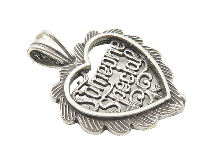 925 Sterling Silver  Vintage Someone Special Open Love Heart Pendant  PT8487