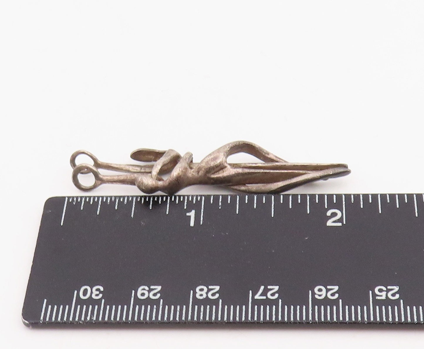 925 Sterling Silver Vintage Pendant Modernist Abstract Dancers Figurine  PT25891