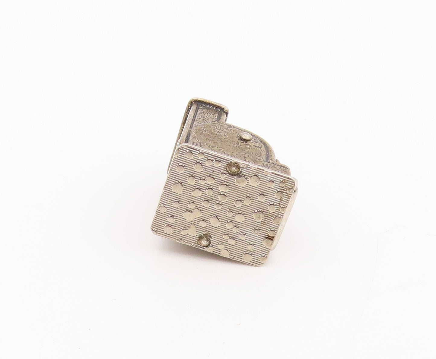 925 Sterling Silver Vintage Pendant Mechanical Cash Register Charm OPENS PT25649