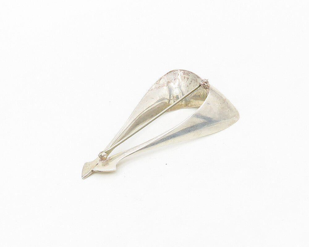RONALD PEARSON 925 Sterling Silver  Vintage Shiny Modernist Brooch Pin  BP6756