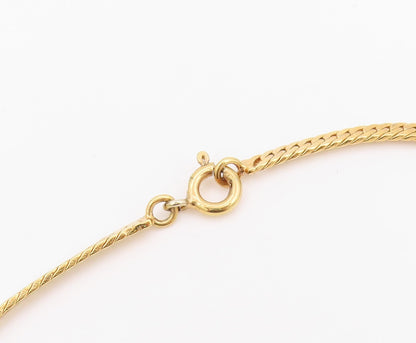 925 Sterling Silver Vintage Necklace Gold Plated Real Diamonds & Sapphire NE4927