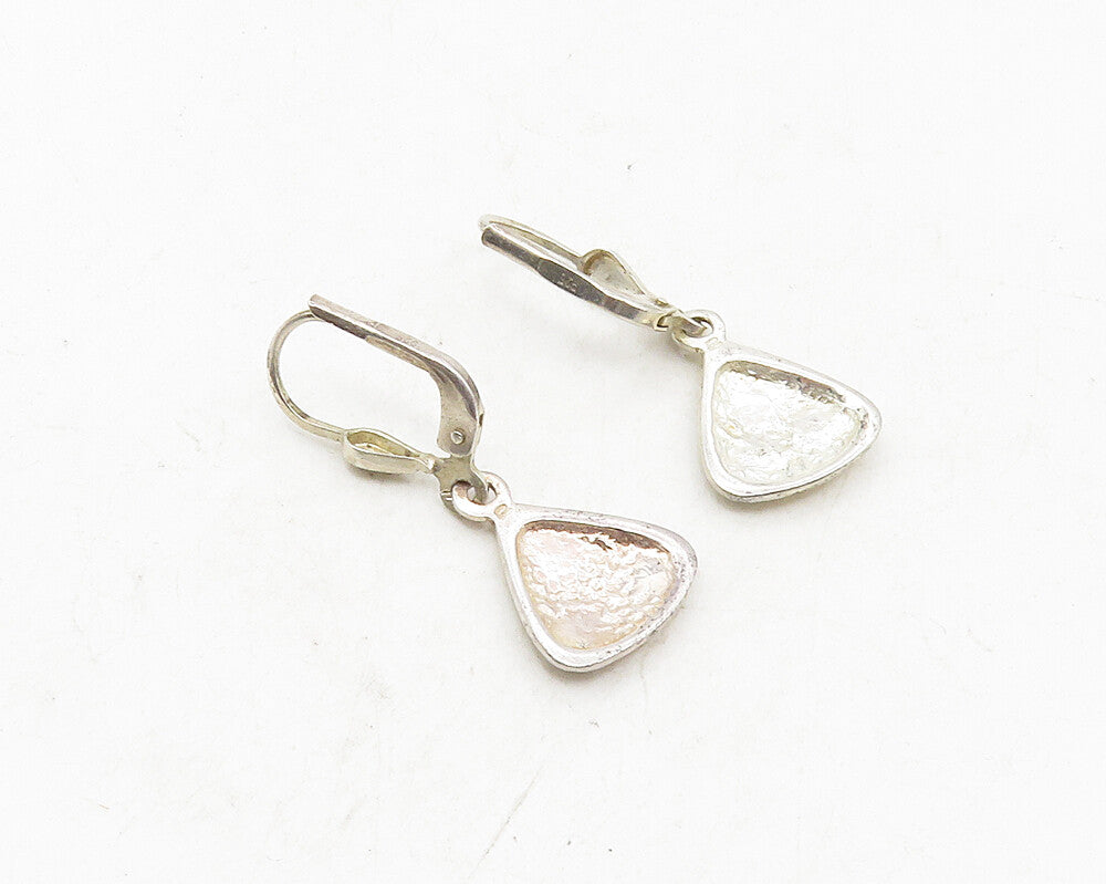 925 Sterling Silver  Vintage Petite Raised Celtic Knot Dangle Earrings  EG5250