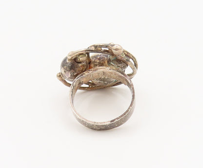 AVI SOFFER ISRAEL 925 Silver  Vintage Braded Designer Ring Sz 4.25  RG26797