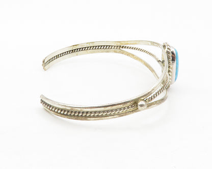 LUCIAN KOINVA HOPI 925 Silver Vintage Turquoise Twist Cuff Bracelet  BT5269