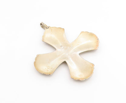 925 Sterling Silver Vintage Pendant REED & BARTON 1980 Christmas Cross  PT26301