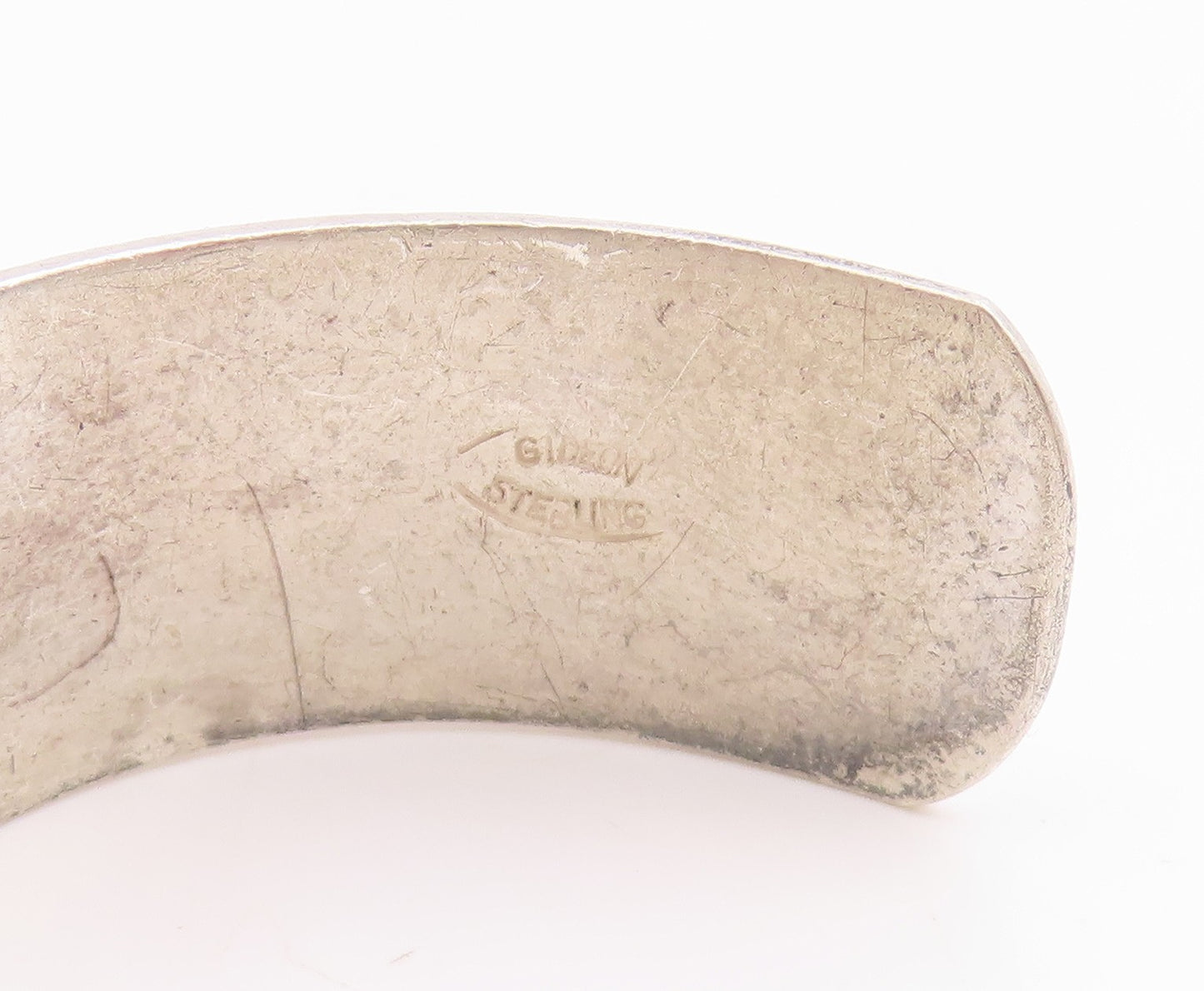 925 Sterling Silver Vintage Bracelet GIDEON Two Tone Belt Buckle Cuff  BT11815