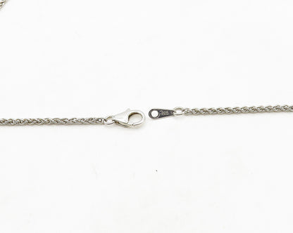 EFFY 925 Silver  Vintage Genuine Diamonds Open Triangle Chain Necklace  NE3243