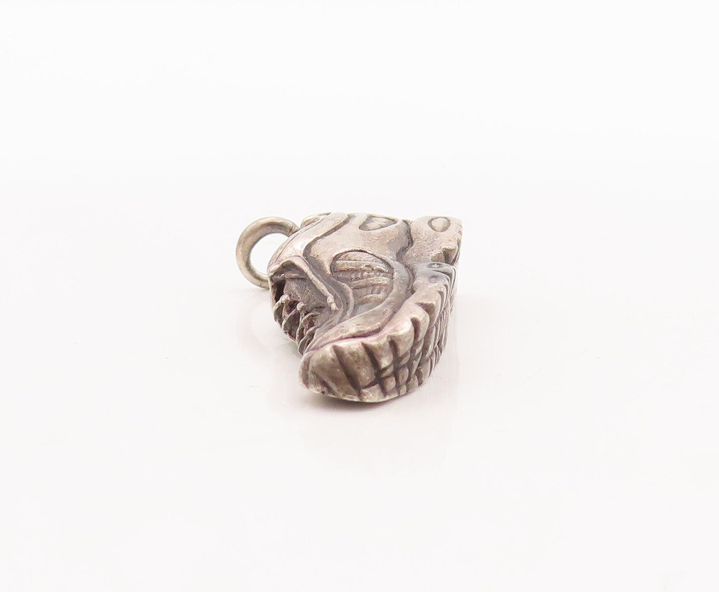 925 Sterling Silver Vintage Pendant BREAKELL 3D Carved Shoe Charm  PT23463