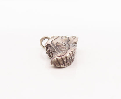 925 Sterling Silver Vintage Pendant BREAKELL 3D Carved Shoe Charm  PT23463