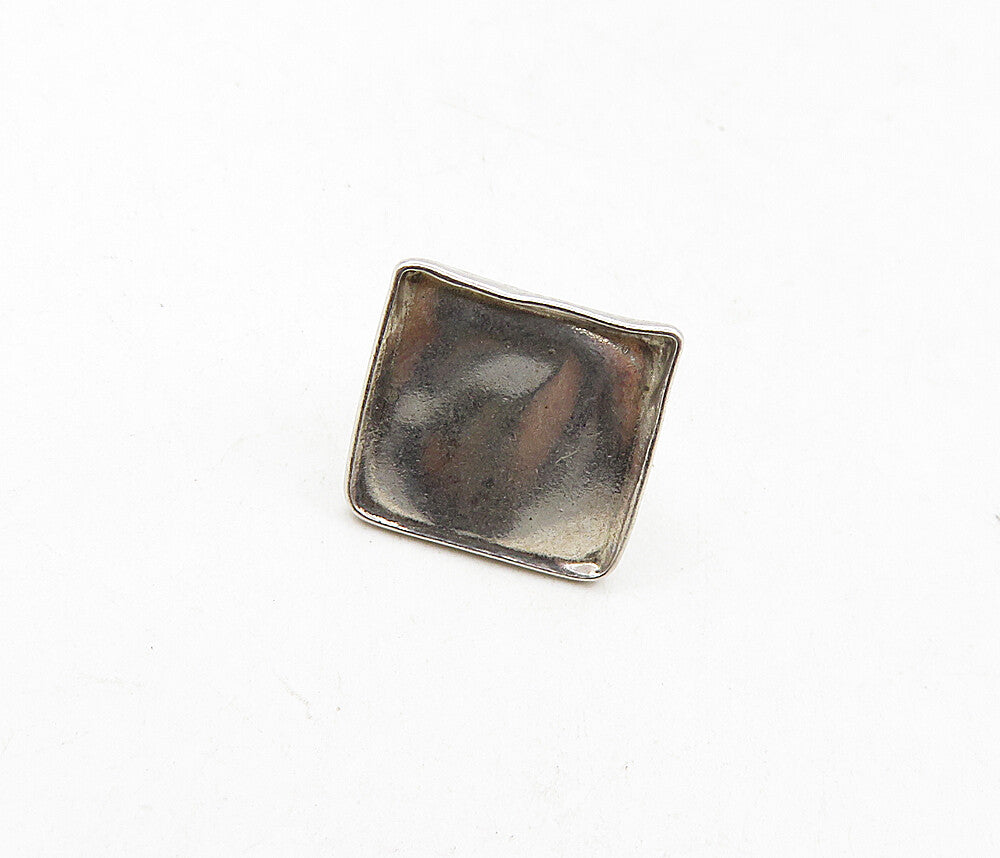 925 Sterling Silver  Vintage Shiny Petite Hollow Pyramid Motif Pendant  PT6833