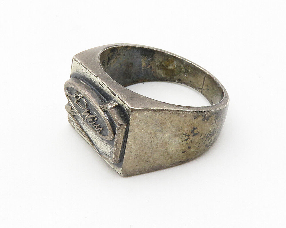 LG BALFOUR 925 Sterling Silver Vintage Antique Oxidized Band Ring Sz 10  RG10392