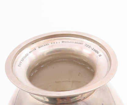 925 Sterling Silver Vintage Footed Bowl TIFFANY & CO Modern Compote Dish  TR4111